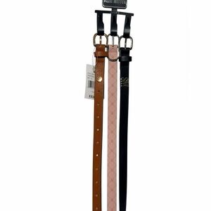 NWT Steve Madden Noelie 3-for-1 Skinny Belt Pack Blush Multi Plus Size 2X